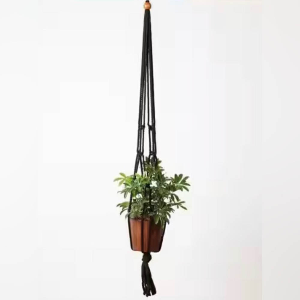 Black Polypropylene Macrame Plant Hanger